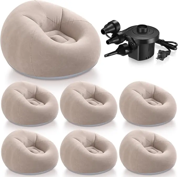 Realspring 6 9 12 Pcs Inflatable Bean Bag Chairs