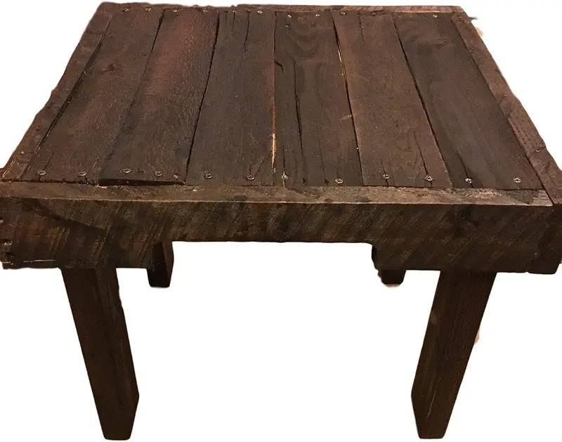 Reclaimed Pallet Wood End Table