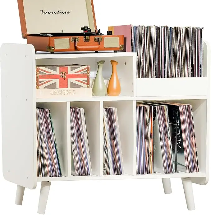 Record Player Stand, Large Record Player Table Cabinet
