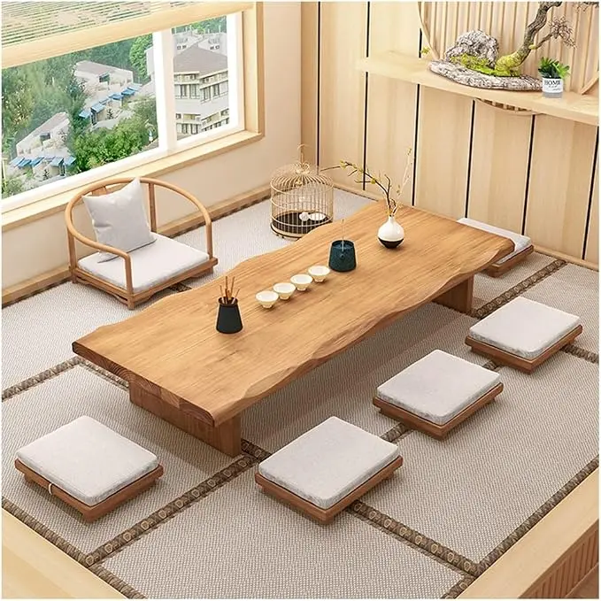 Rectangular Style Low Table, Japanese Floor Table, Tatami Table, Vintage Tea