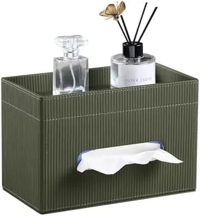 Rectangular Tissue Box Cover PU Leather Tissue Box Holder Rectangle
