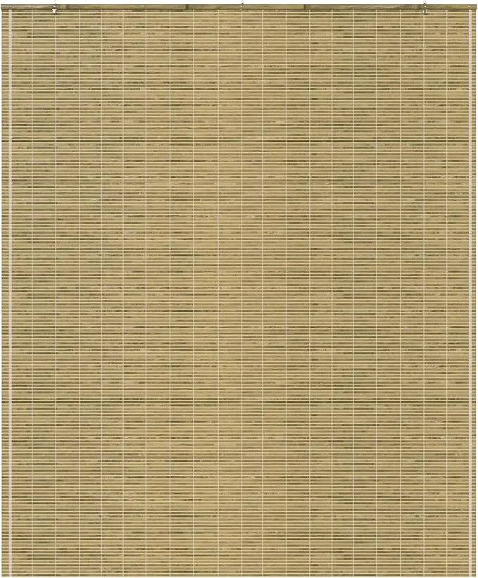 Red Lantern Burnt Bamboo Cordless Window Shade
