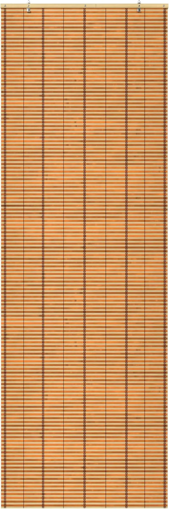 Red Lantern Burnt Bamboo Cordless Window Shade