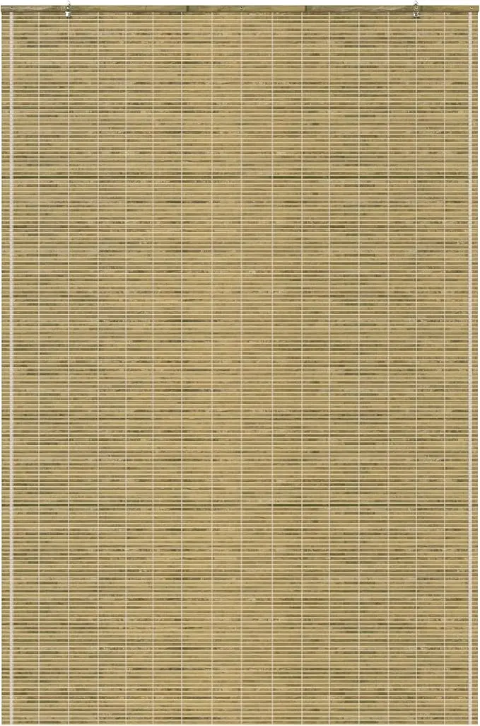 Red Lantern Burnt Bamboo Cordless Window Shade