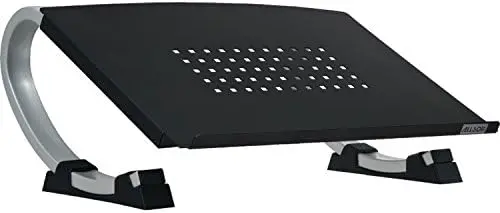 Redmond Adjustable Laptop Stand, Vented Curved Sturdy Metal Ergonomic Riser, Black (ASP30498)