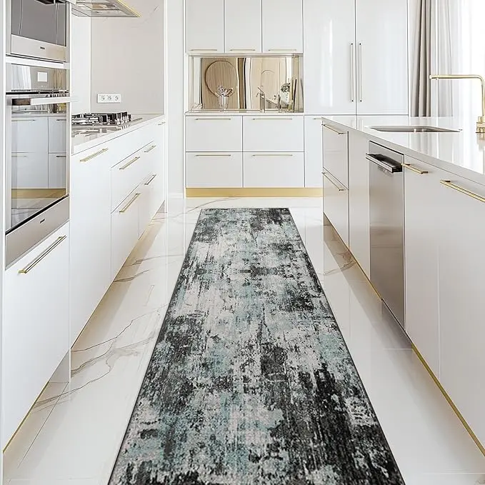 RELEANY Washable Area Rugs 2'x10' Non-Slip Modern Abstract Soft