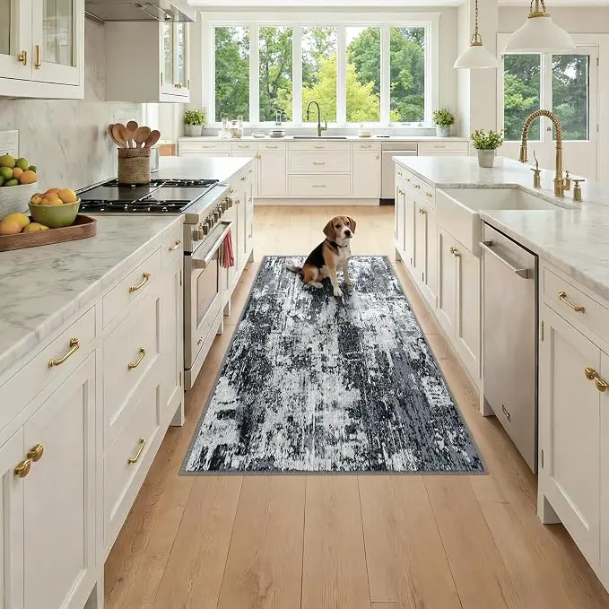 RELEANY Washable Area Rugs 3x6 Non-Slip Modern Abstract Soft