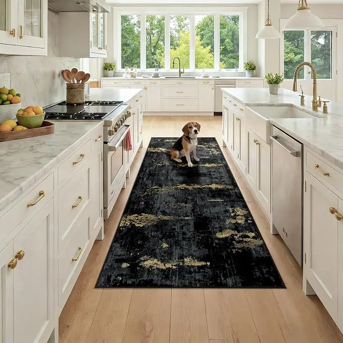 RELEANY Washable Area Rugs 3x7 Non-Slip Modern Abstract Soft