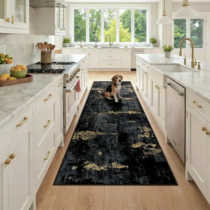 RELEANY Washable Area Rugs 3x8 Non-Slip Modern Abstract Soft