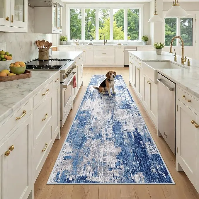 RELEANY Washable Area Rugs 3x9 Non-Slip Modern Abstract Soft