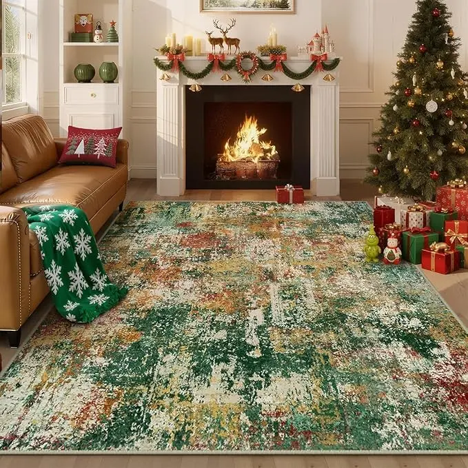 RELEANY Washable Area Rugs 5'x8' Non-Slip Modern Abstract Soft