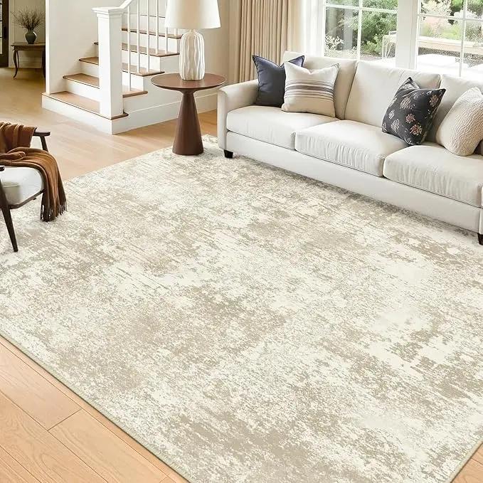 RELEANY Washable Area Rugs 6'x9' Non-Slip Modern Abstract Soft