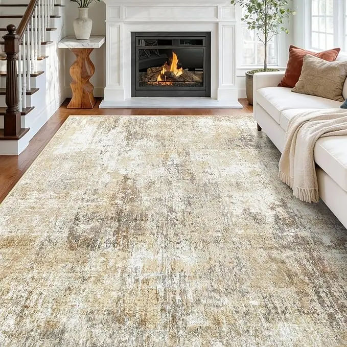 RELEANY Washable Area Rugs 8'x10' Non-Slip Modern Abstract Soft