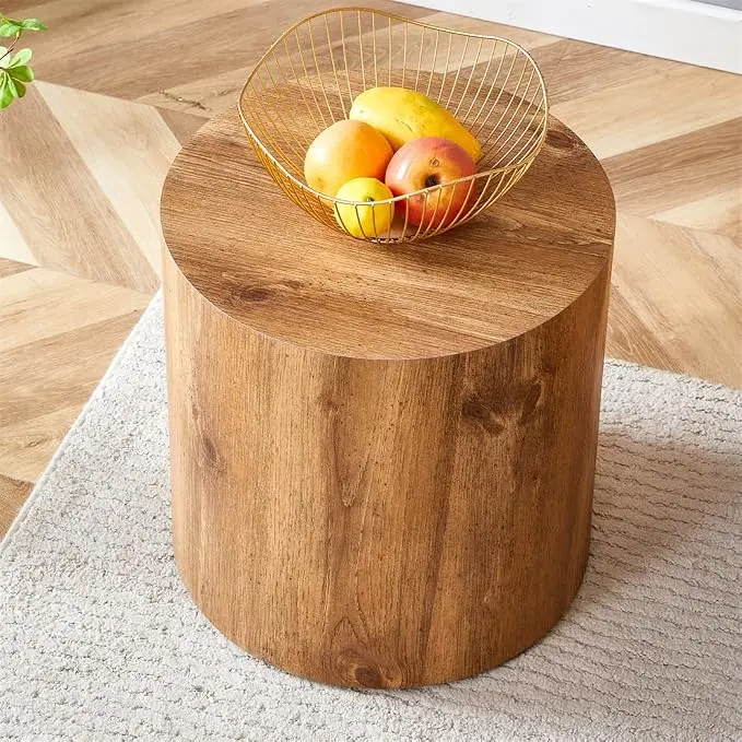 Round Side Table, End Table Living Room Table, Sofa Couch Bedside Table
