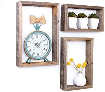 Rustic Shelves, Rectangle Floating Wood Shadowbox, Home Decor