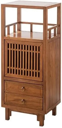 Rustic Side Table Chinese Style Wooden Sofa Side Table TV Cabinet Living Room