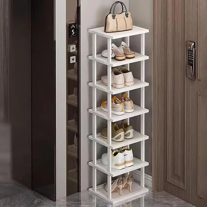 SAN HE 7-Tier Modern Bamboo Shoe Rack