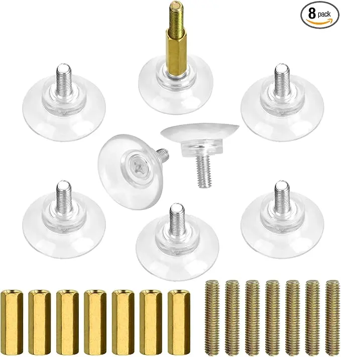 Sankoly 8 Pcs Glass Table Tops Suction Cup 1.3 Inches Strong Suction Cup