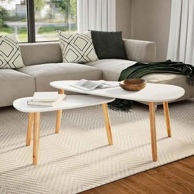 Scandinavian Style Coffee Table Set of 2