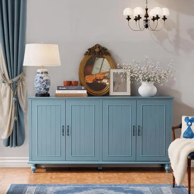 Scurrty Buffet Cabinet with Storage, Buffet with 4 Doors, Sideboard Buffet