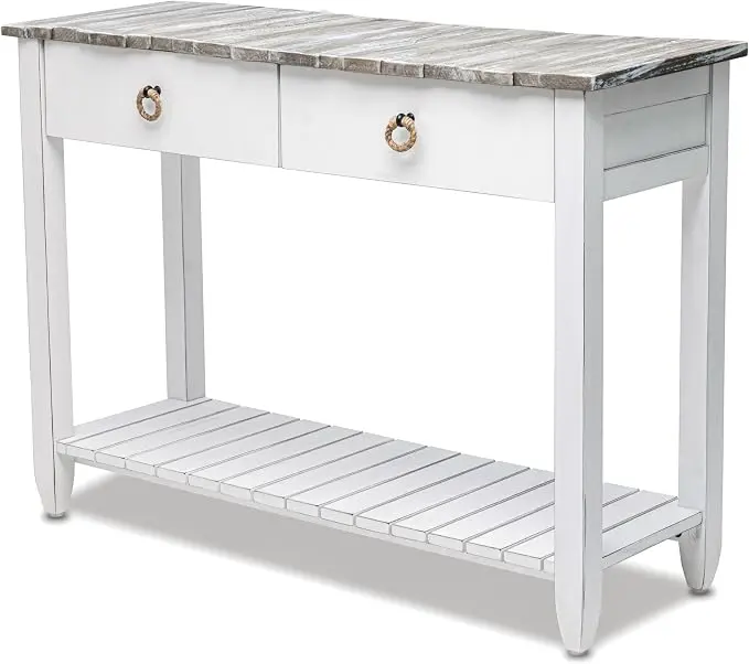 Sea Wind Florida Picket Fence Wood Console Table