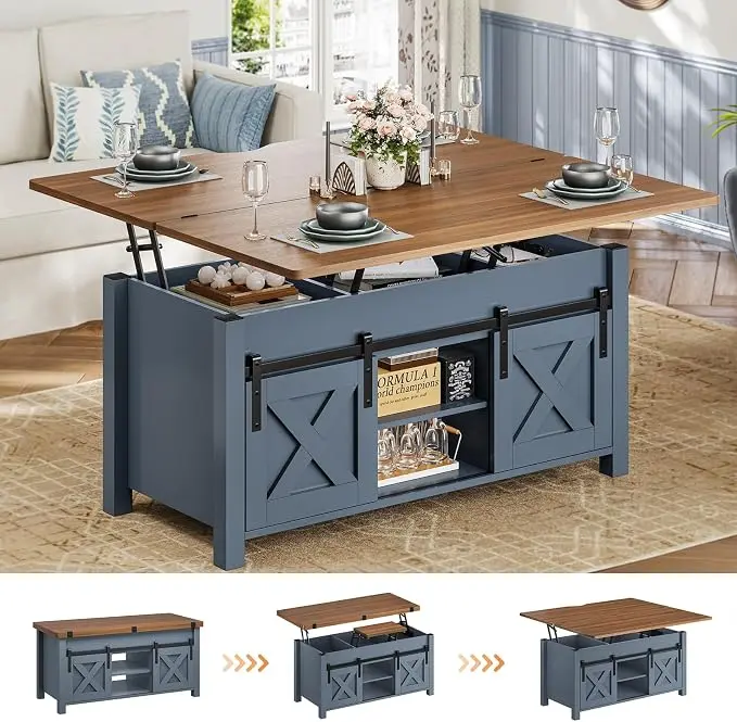 SEDETA Lift Top Coffee Table, 4 in 1 Multi-Function Convertible Coffee Tables