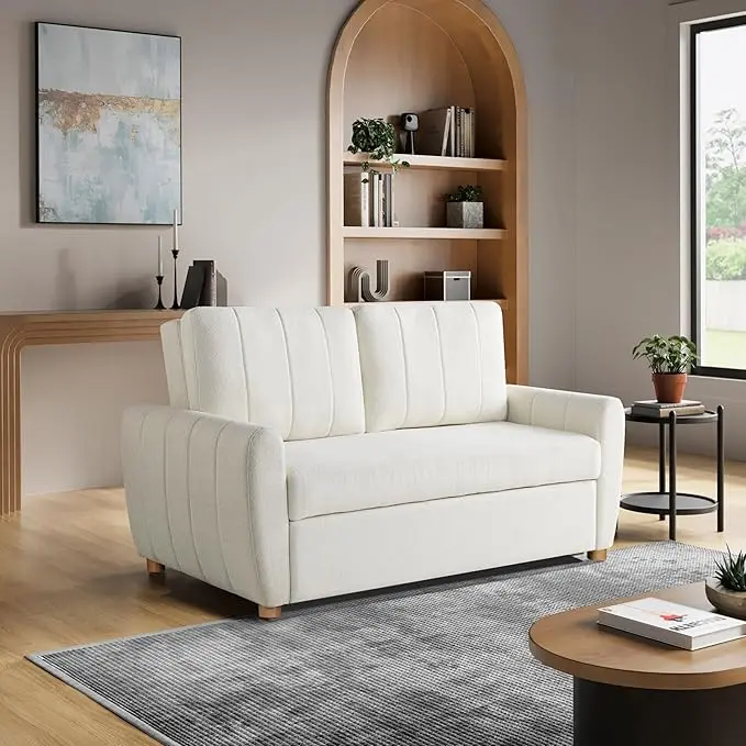 Serta Galway 66.5" Convertible Sleeper Loveseat, Full Size, Dreamcoil Comfort