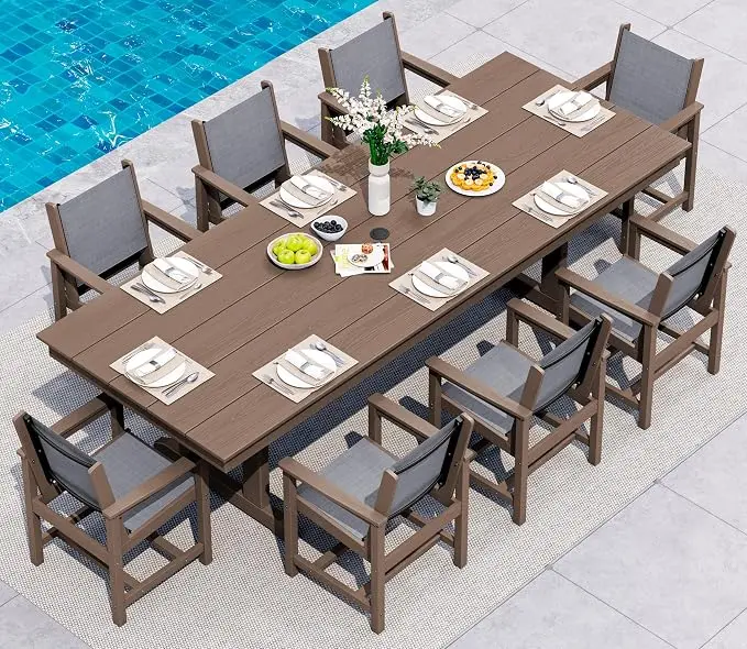 SERWALL 9 Piece Outdoor Dining Set