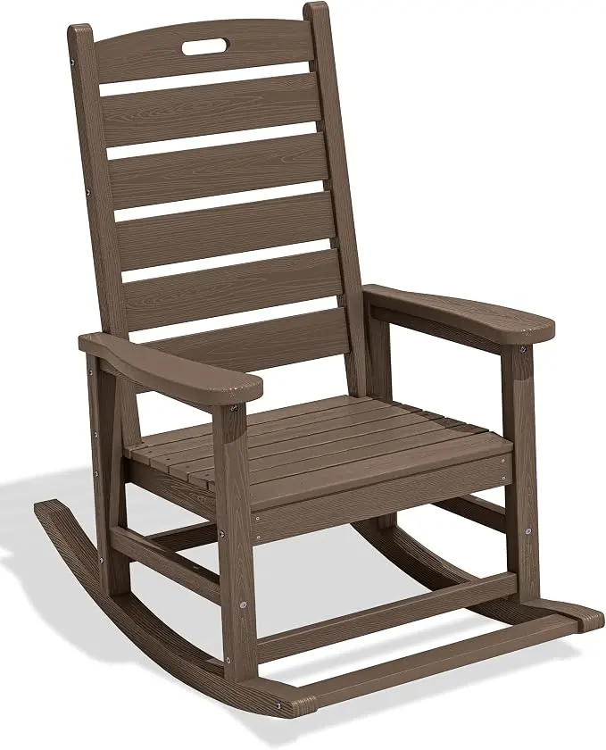 SERWALL Outdoor Rocking Chair, Oversized Rocking Chair