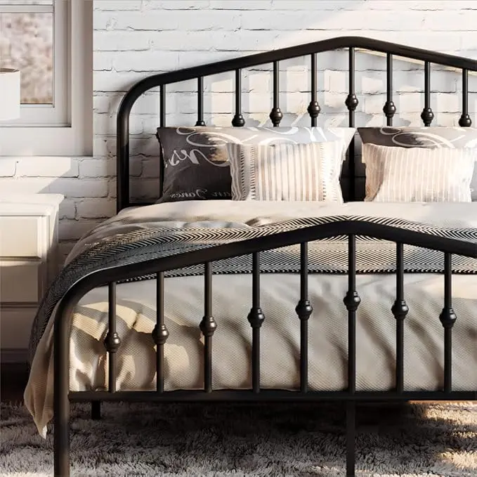 SHA CERLIN Full Size Metal Platform Bed Frame