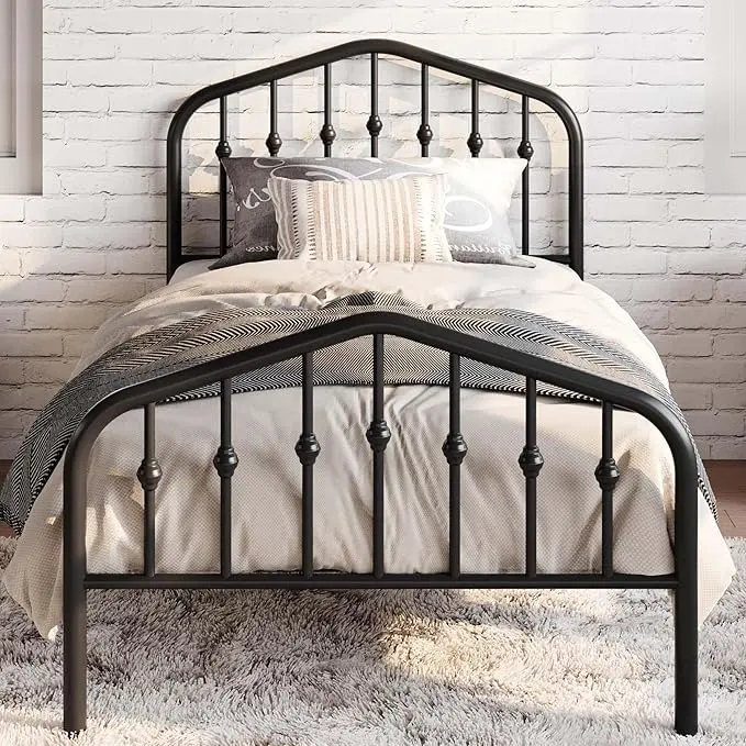 SHA CERLIN Twin Size Metal Platform Bed Frame