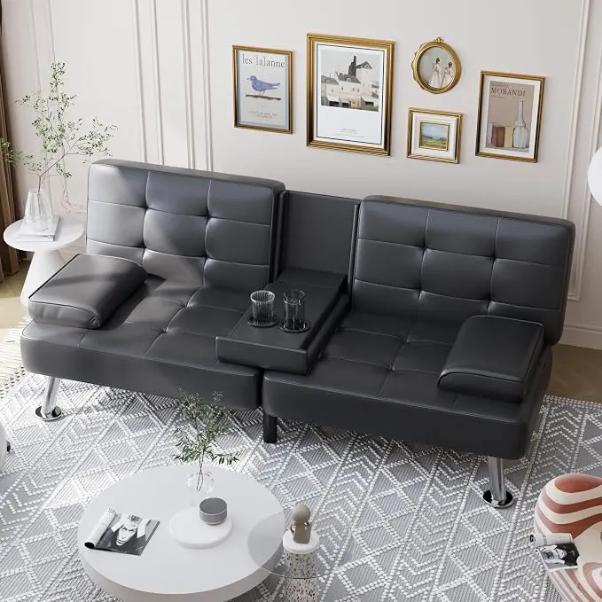 Shahoo Convertible Folding Futon Sofa Bed Sleeper Couch