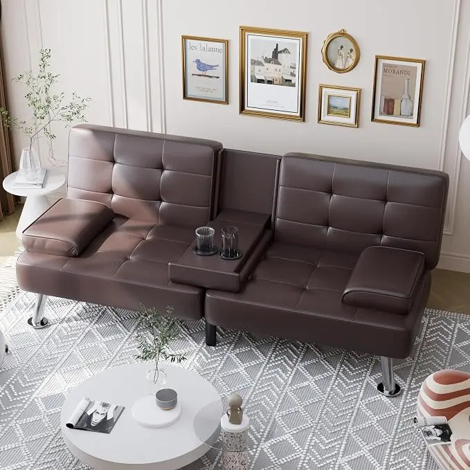 Shahoo Convertible Folding Futon Sofa Bed Sleeper Couch