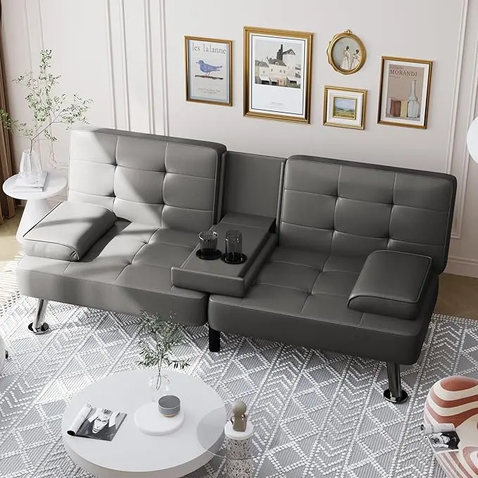 Shahoo Convertible Folding Futon Sofa Bed Sleeper Couch