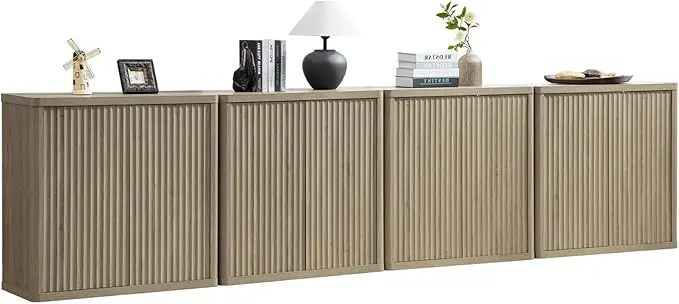SICOTAS Buffet Cabinet with Storage 138.4" Sideboard Accent Modern Credenza