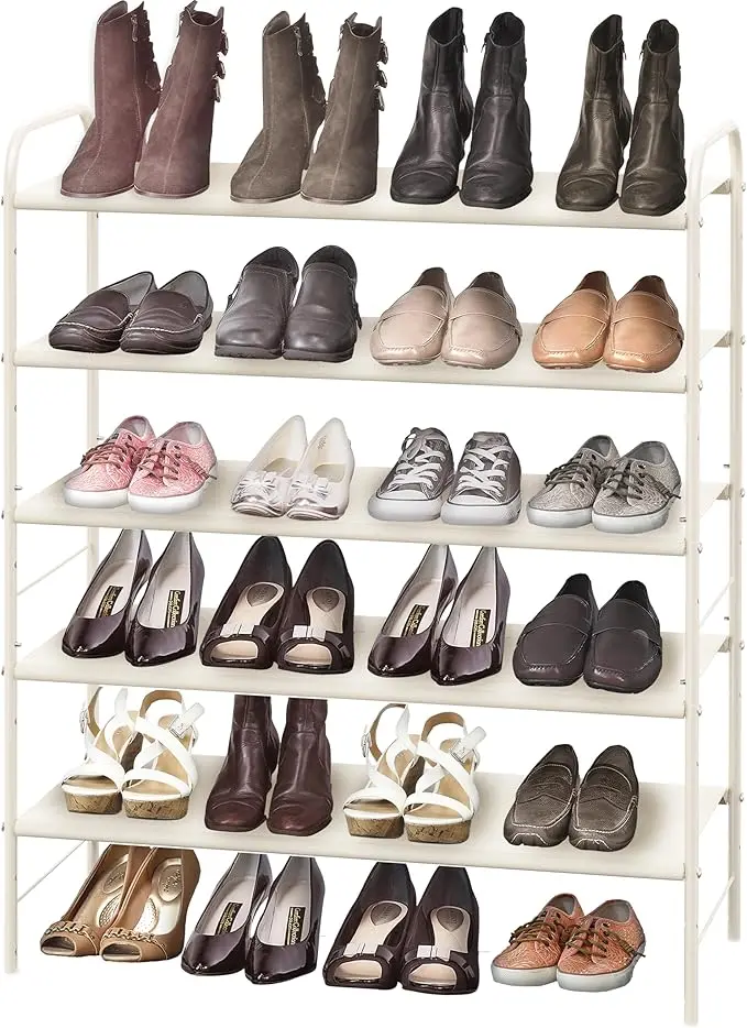 SIMPLE HOUSEWARE 5-Tier Shoe Rack Storage Organizer, White