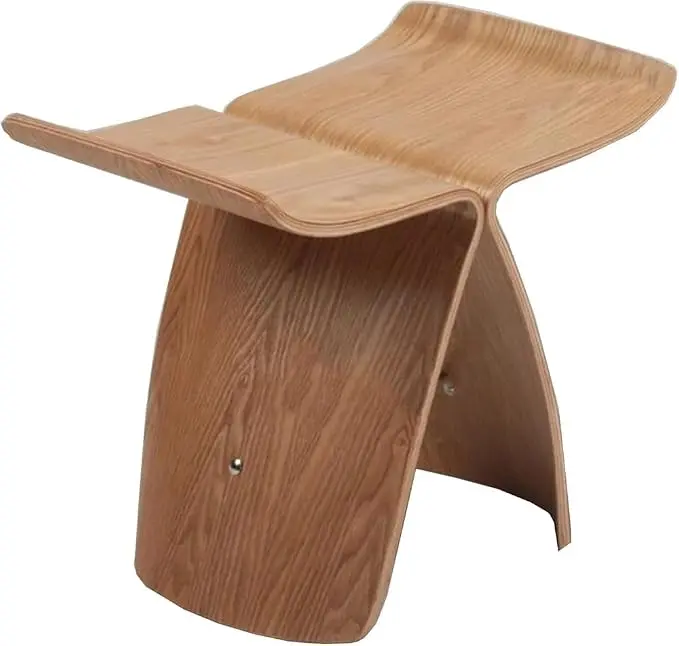 Simple Japanese Solid Wood Curved Stool Side TableSofa TableBedside Table
