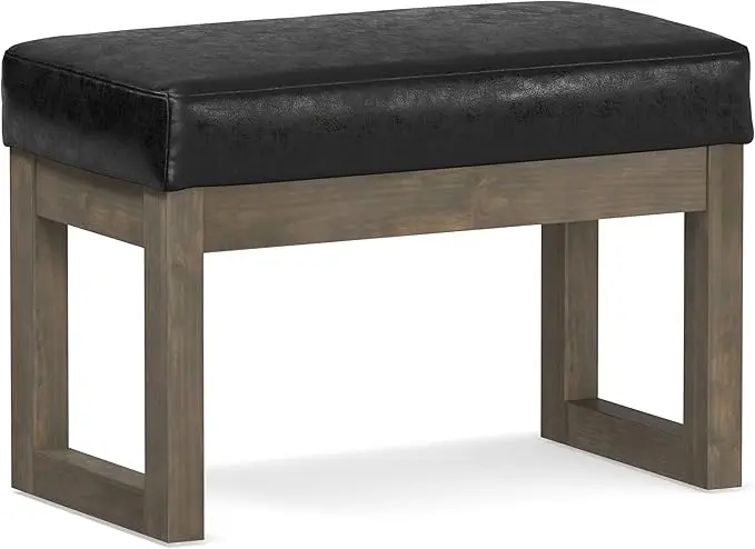 SIMPLIHOME Milltown Small Ottoman Bench