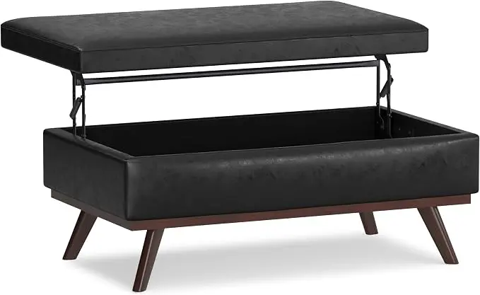 SIMPLIHOME Owen Lift Top Coffee Table Storage Ottoman