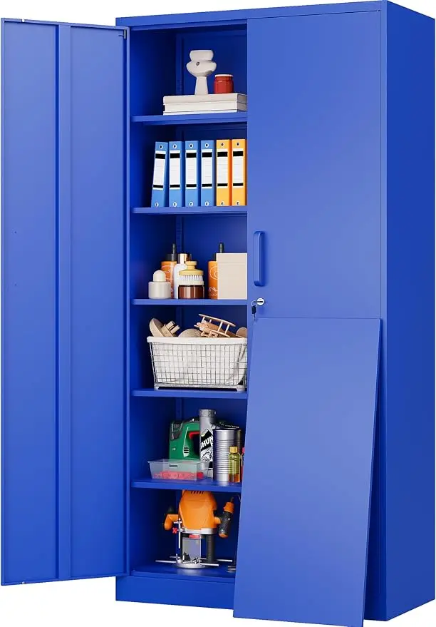 SISESOL Blue Metal Storage Cabinet