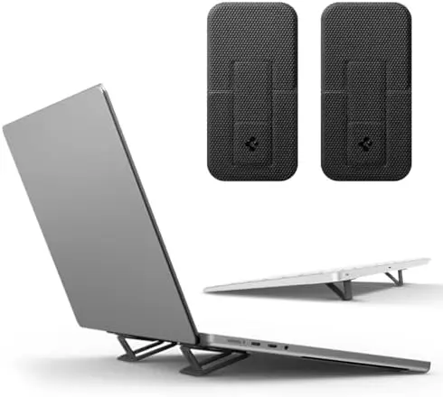 Slim Fold Adhesive Laptop Stand 2 Piece Foldable Portable