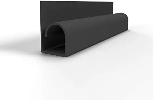 Small Hook Channel Cable Raceway Desk Cord and Wire Organizer - 45 Inch - Black