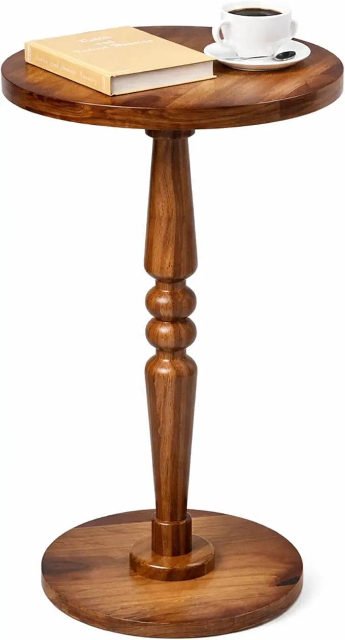 Small Wooden Round Side Table