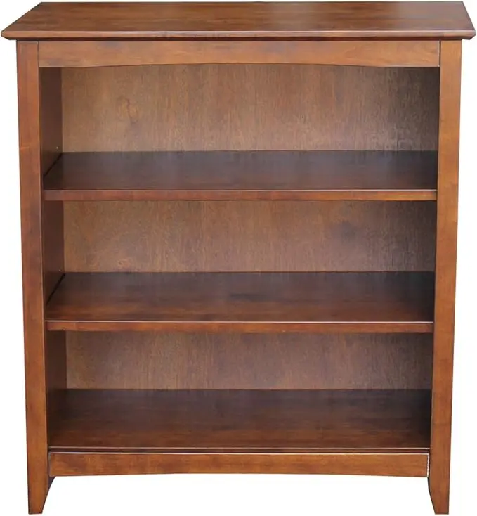 Solid Wood Bookcase 36" High, Adjustable Shelves, Kitchen/Dining Furniture