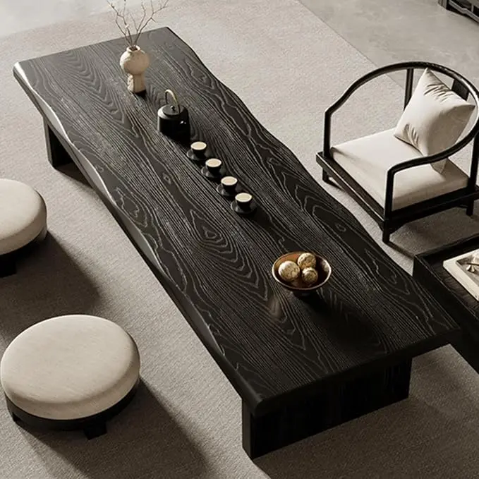Solid Wood Japanese Low Floor Table Meditation Floor Sitting Altar Table