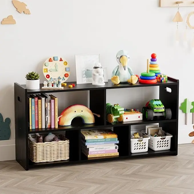 SpaceAid 5-Compartment Bookshelf, Montessori Bookcase