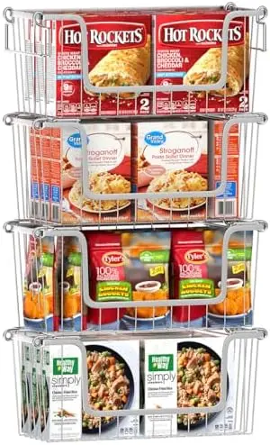 Stacking Freezer Organizer Bins for 5.0Cu.Ft Chest Freezer