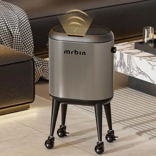 Stainless Steel Slim Bathroom Motion Sensor Trash Can