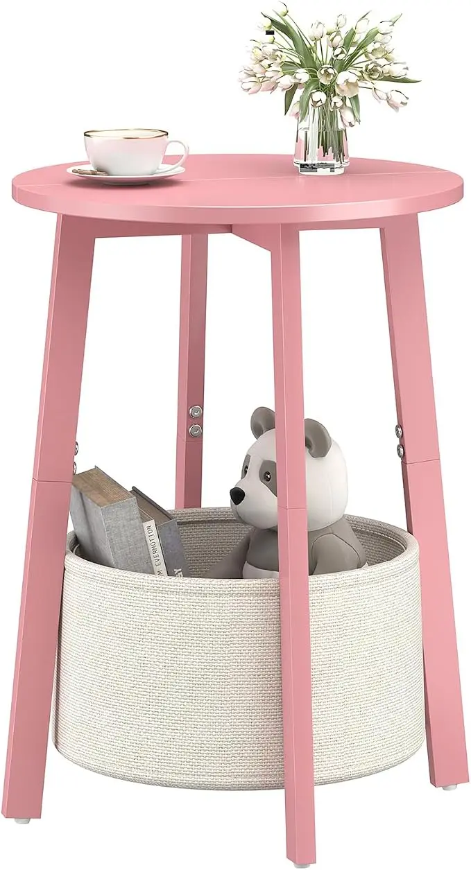 sthmec Small Round Side End Table