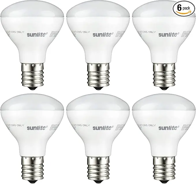 Sunlite LED R14 Mini Flood Light Bulbs, 4 Watts, 250 Lumens, Intermediate Base